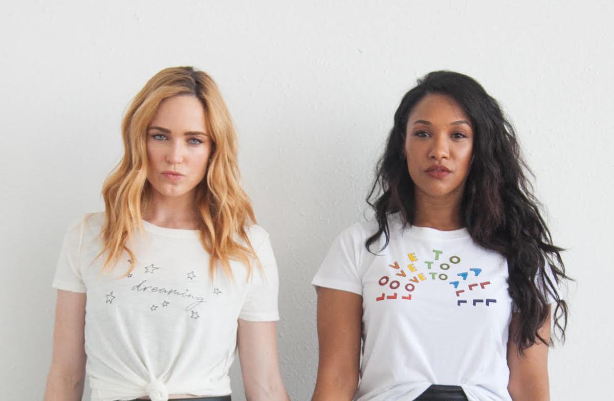 Candice Patton and Caity Lotz side by side