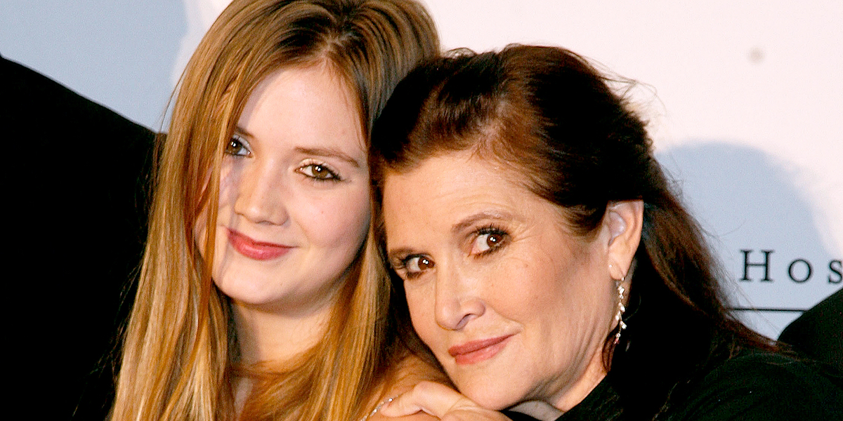 Carrie Fisher and her daughter Bille Lourd at an event