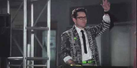 JJ Abrams plays the keyboard in the music video Cool Guys Don't Look at Explosions