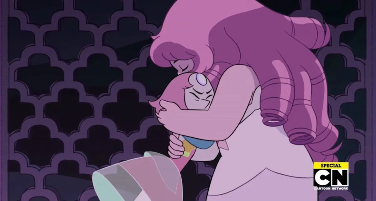 Pearl and Rose Quartz in Steven Universe
