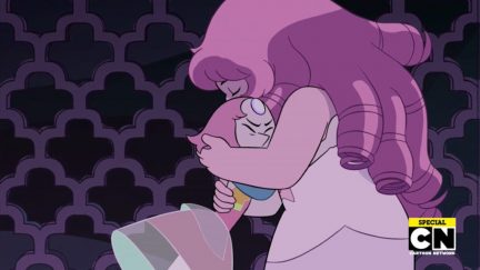Pearl and Rose Quartz in Steven Universe