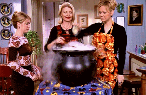 sabrina's aunts cauldron bubbles in sabrina the teenage witch