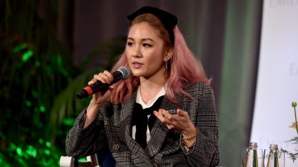 Constance Wu attends EMILY's List Pre-Oscars Brunch and Panel on February 27, 2018 in Los Angeles, California.