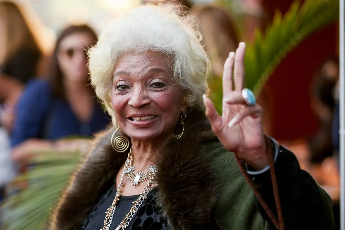 Actress Nichelle Nichols arrives at the premiere of Neon's "Colossal" at the Vista Theatre on April 4, 2017 in Los Angeles, California.