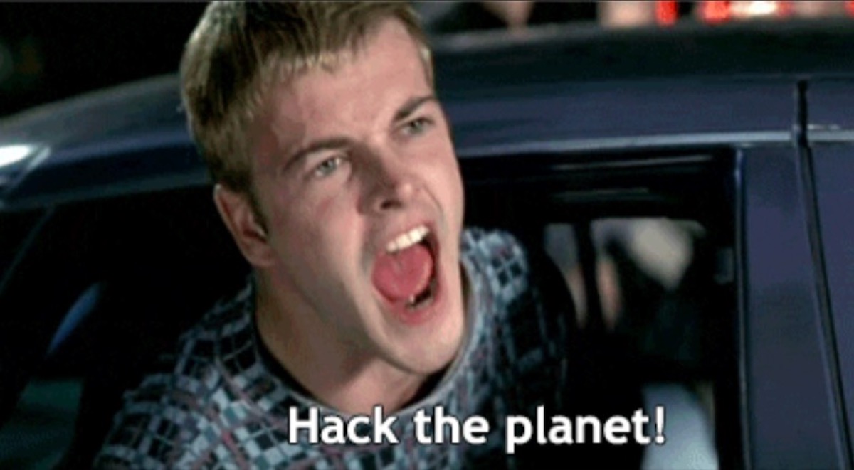 Dade yells "Hack the Planet" in Hackers