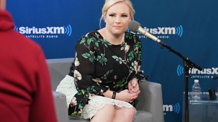 Meghan McCain joins host Julie Mason during a SiriusXM event on February 5, 2018 in New York City