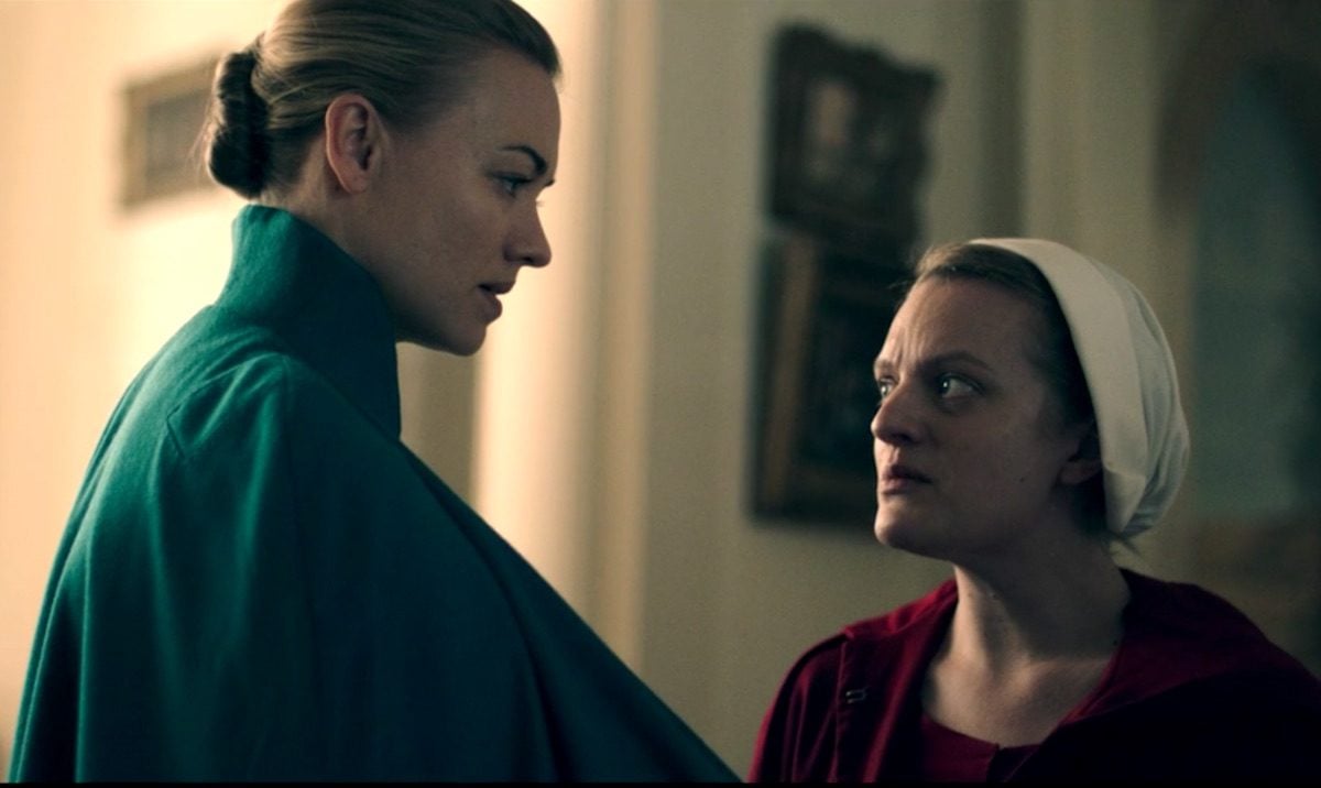 serena joy and offred in hulu's handmaid's tale