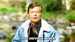 Bones (DeForest Kelley) does not approve of Kirk's shenanigans in Star Trek V: The Final Frontier