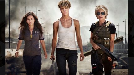 linda hamilton, Mackenzie Davis, and Natalia Reyes in new Terminator promo photo