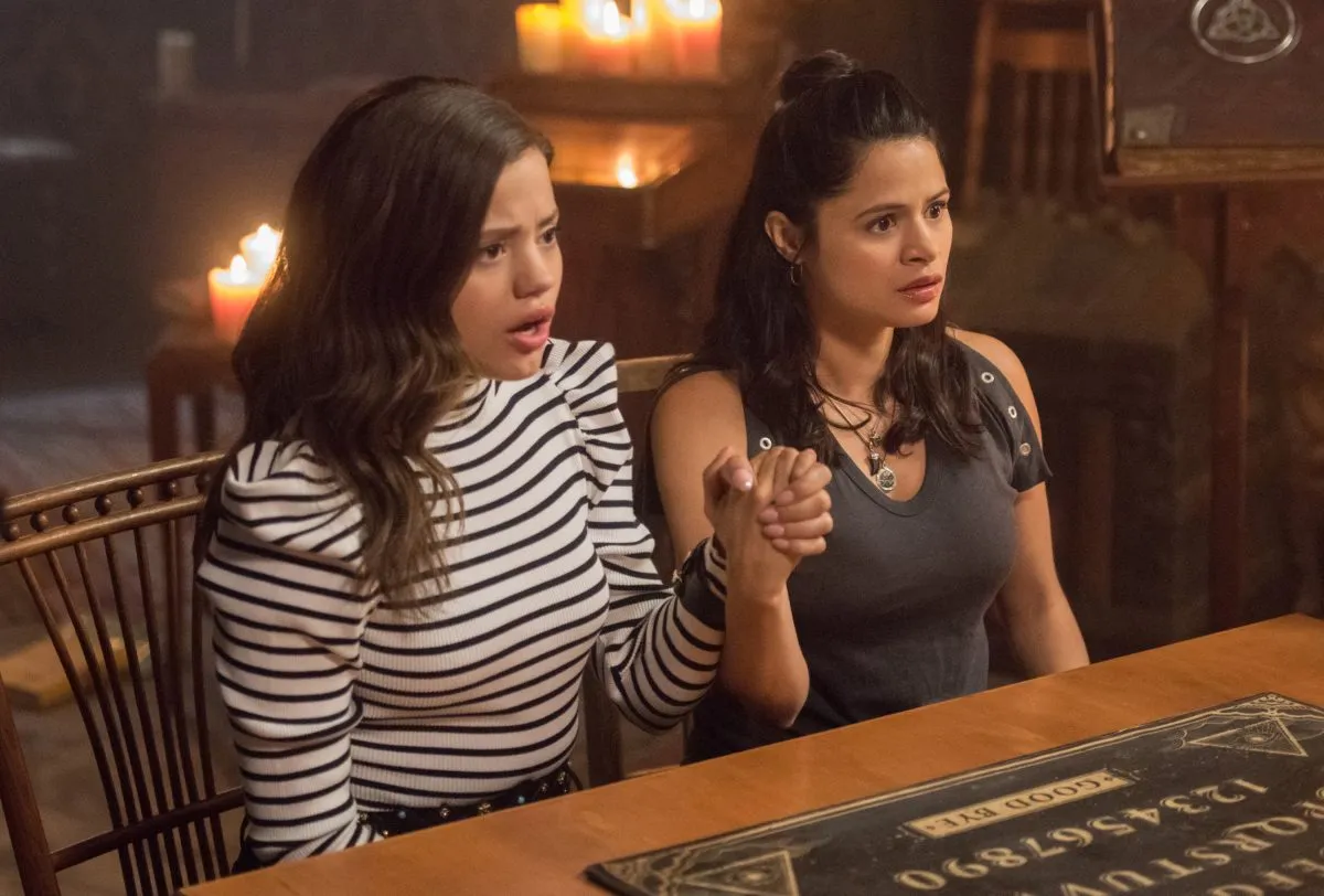 charmed reboot the cw Sarah Jeffery as Maggie and Melonie Diaz as Mel