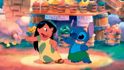 Daveigh Chase and Chris Sanders in Lilo & Stitch (2002)