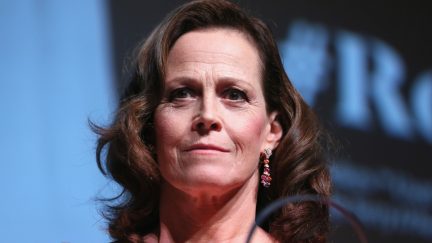 Sigourney Weaver meets the audience during the 13th Rome Film Fest at Auditorium Parco Della Musica on October 24, 2018 in Rome, Italy.