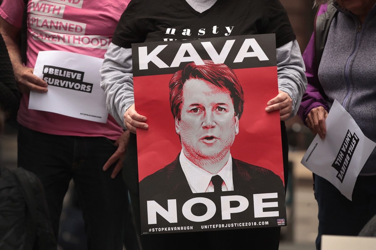 kavanaugh kava nope protest sign