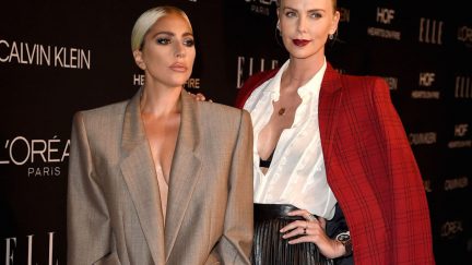 lady gaga, suit, assault, survivor, speech