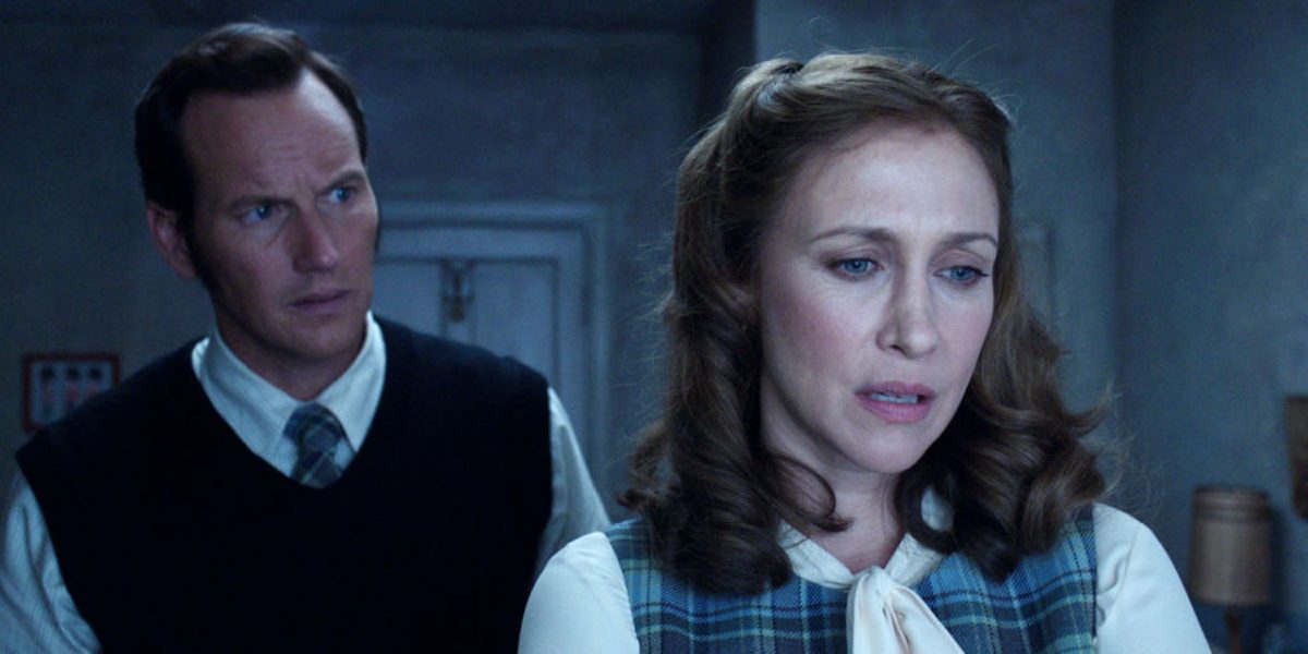 Ed Warren (Patrick Wilson) looks after his wife Lorraine (Vera Farmiga) in The Conjuring 2