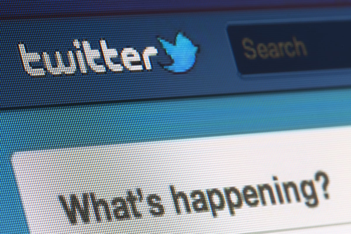 Twitter's homepage with the bar reading 'What's happening?'