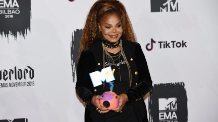 poses in the Winners room during the MTV EMAs 2018 at Bilbao Exhibition Centre on November 4, 2018 in Bilbao, Spain.