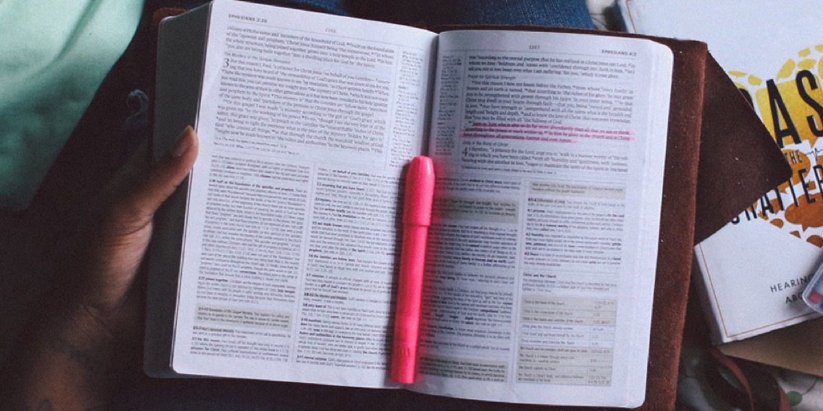 book with highlighter
