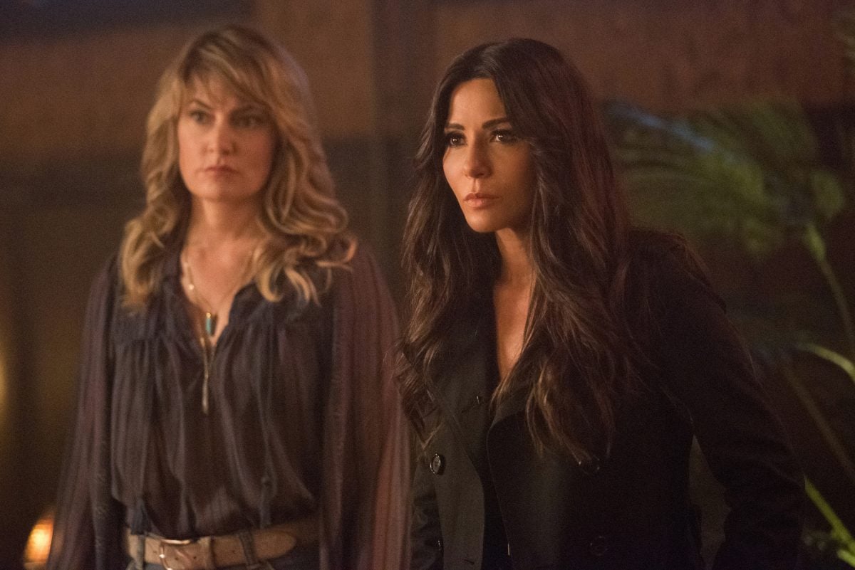 Riverdale -- "Chapter Forty-One: Manhunter" -- Image Number: RVD306a_0265.jpg -- Pictured (L-R): Madchen Amick as Alice Cooper and Marisol Nichols as Hermione Lodge -- Photo: Dean Buscher/The CW -- ÃÂ© 2018 The CW Network, LLC. All Rights Reserved.