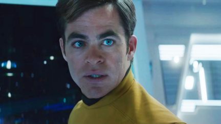 Jim Kirk (Chris Pine) faces a no-win scenario in Star Trek Into Darkness