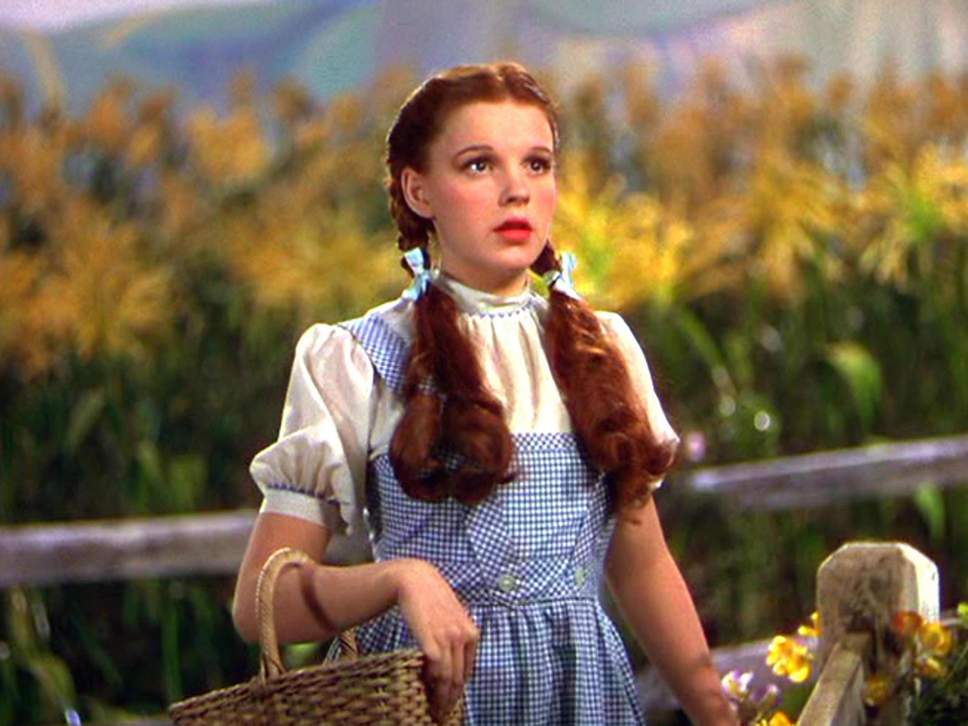 Judy Garland as Dorothy Gale in Wizard of Oz