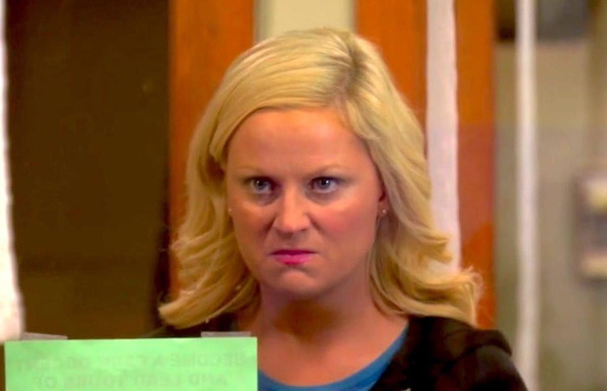 amy poehler leslie knope angry pikitis parks and recreation nbc