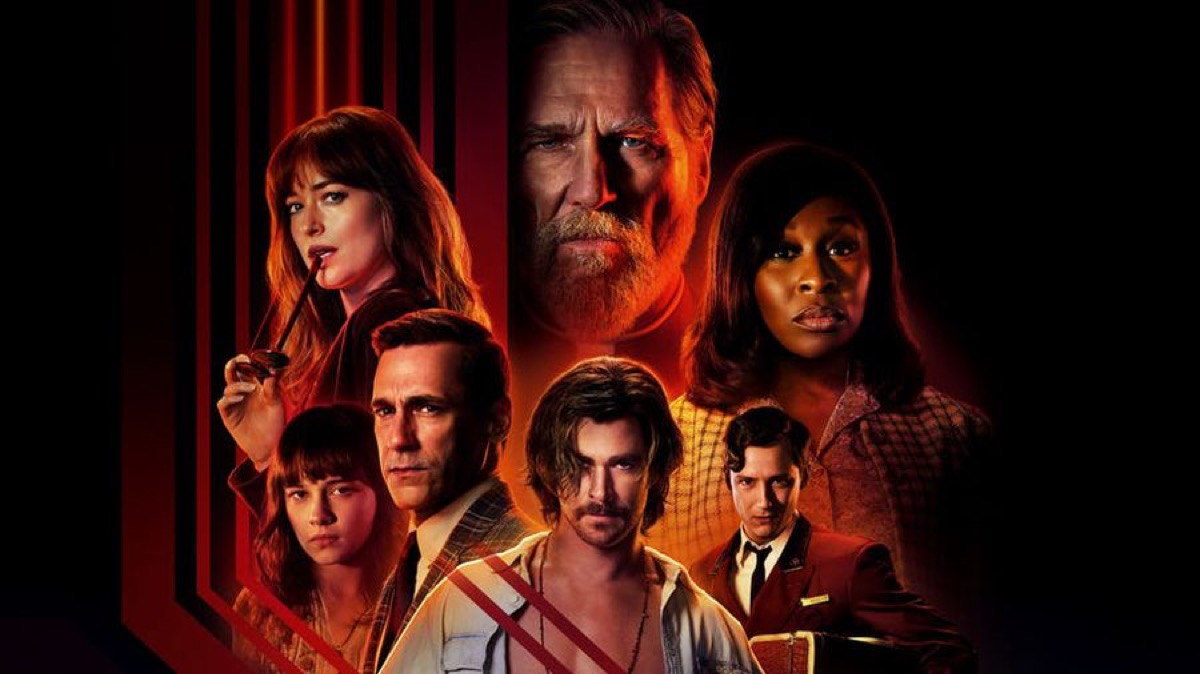 bad times at the el royale poster with cast pictured