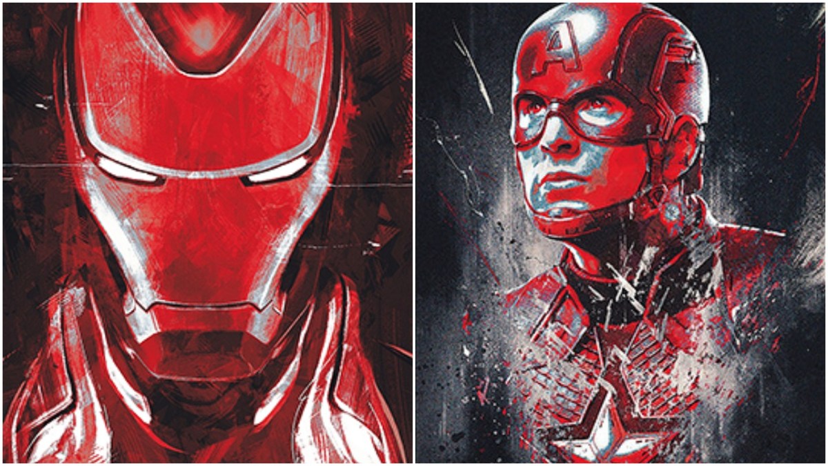 Captain America and Iron Man in Avengers: Endgame promo art