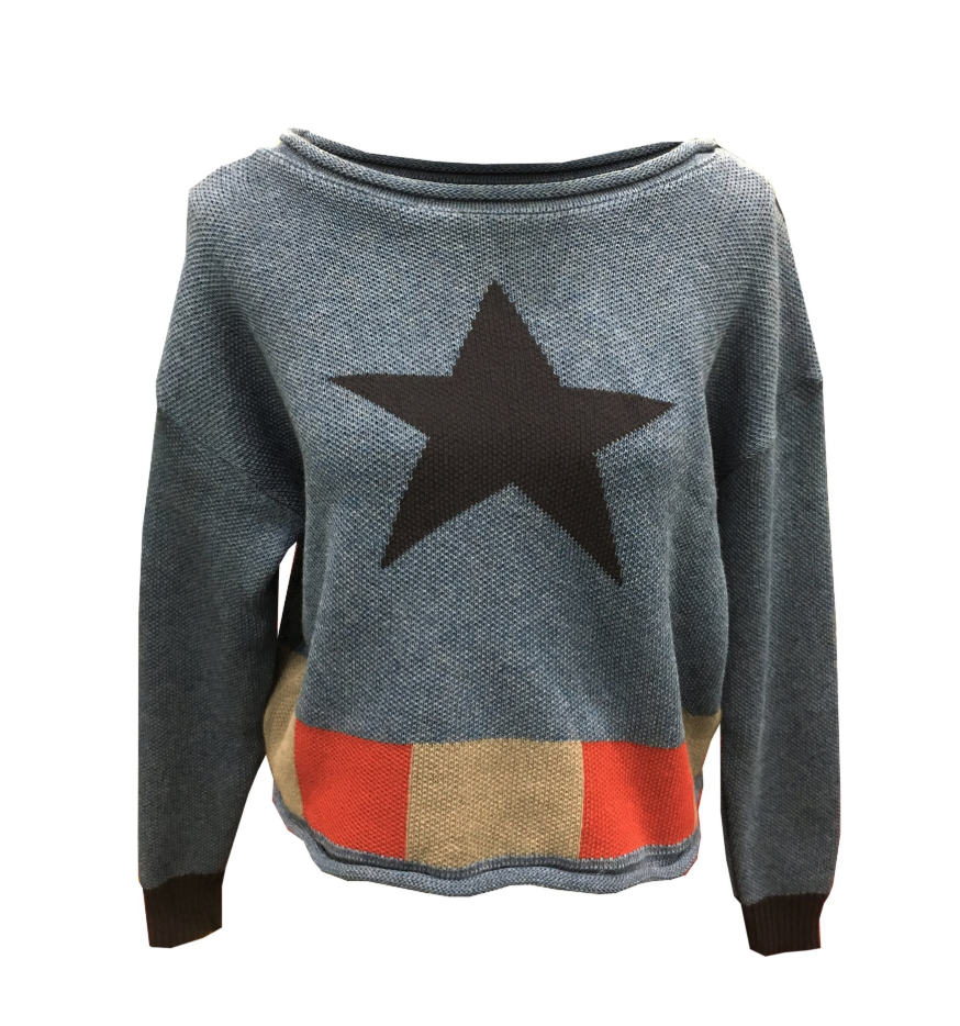 Be the star spangled man with a plan in this Captain America sweater from Hero Within