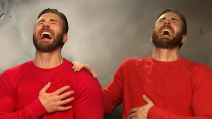 Chris Evans laughing