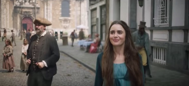 Lily Collins as Fantine in BBC Les Miserables