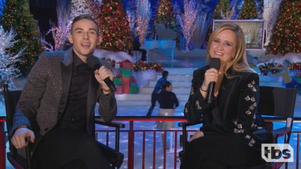 sam bee adam rippon christmas special ice