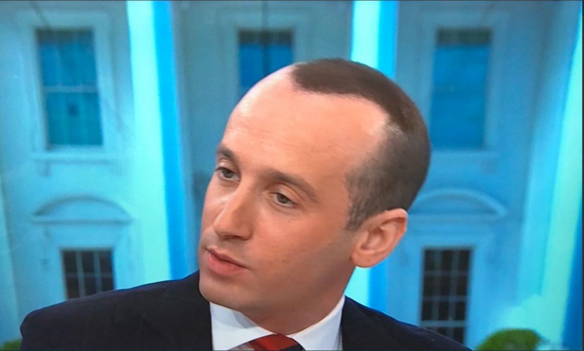 Social Media Mocks Stephen Miller S Spray On Hair The Mary Sue