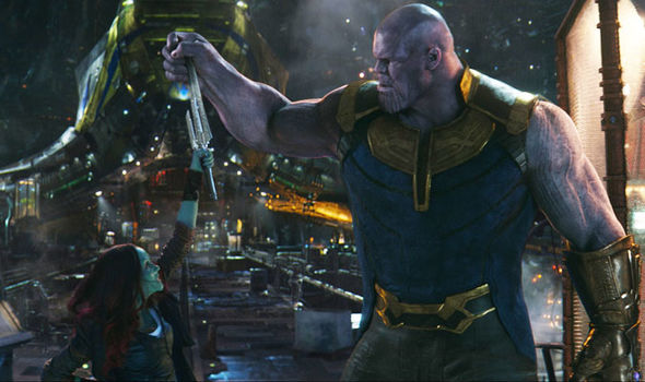 Thanos and Gamora in Infinity War