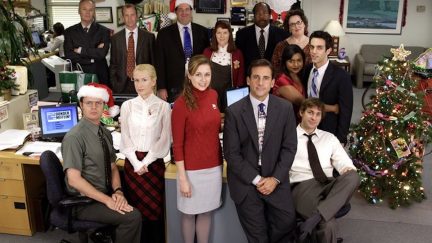 the office christmas photo