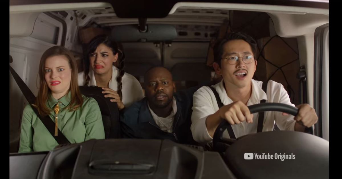 gillian jacobs, hannah simone, malcolm barrett, steven yeun