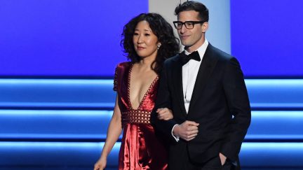 andy samberg sandra oh golden globes politics trump