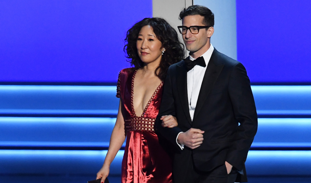 andy samberg sandra oh golden globes politics trump