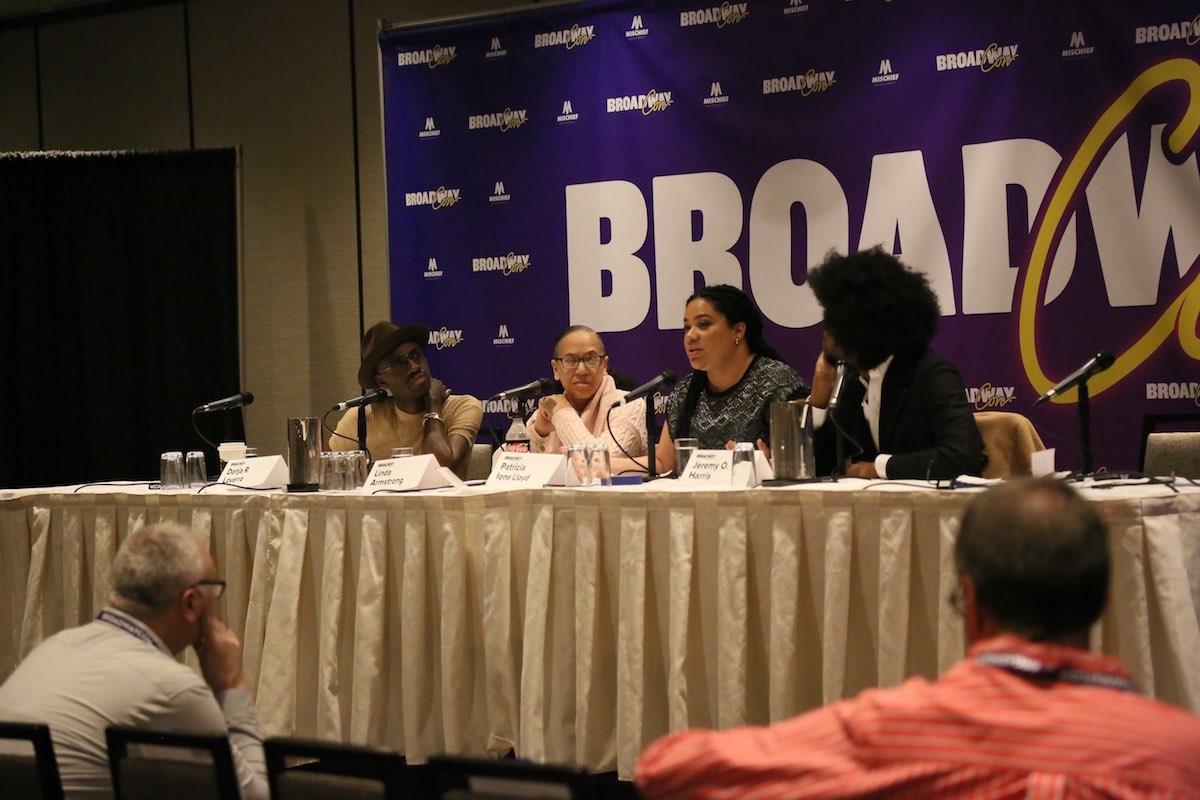 Moderator Linda Armstrong and playwrights Donja R. Love, Patricia Ione Lloyd, and Jeremy O. Harris discuss their challenges as Black LGBTQIA playwrights.