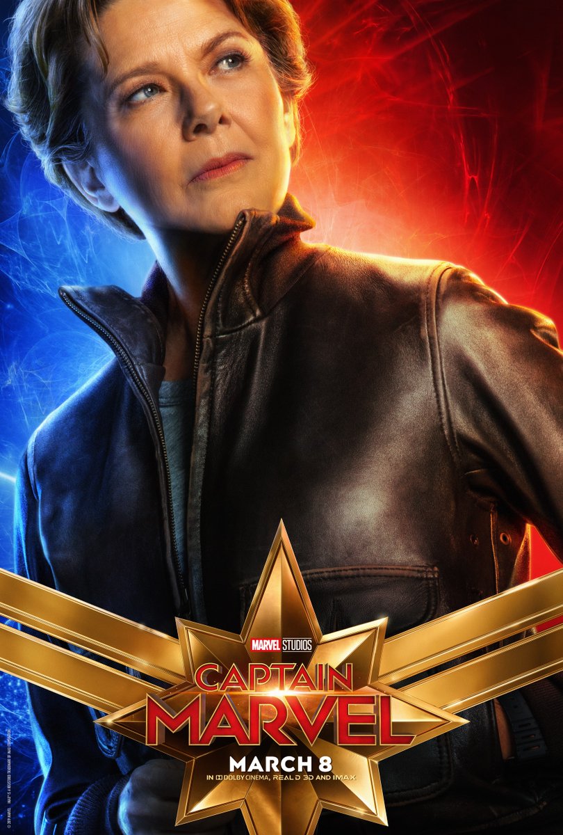 Annette Bening's unknown character gets a poster for Captain Marvel.