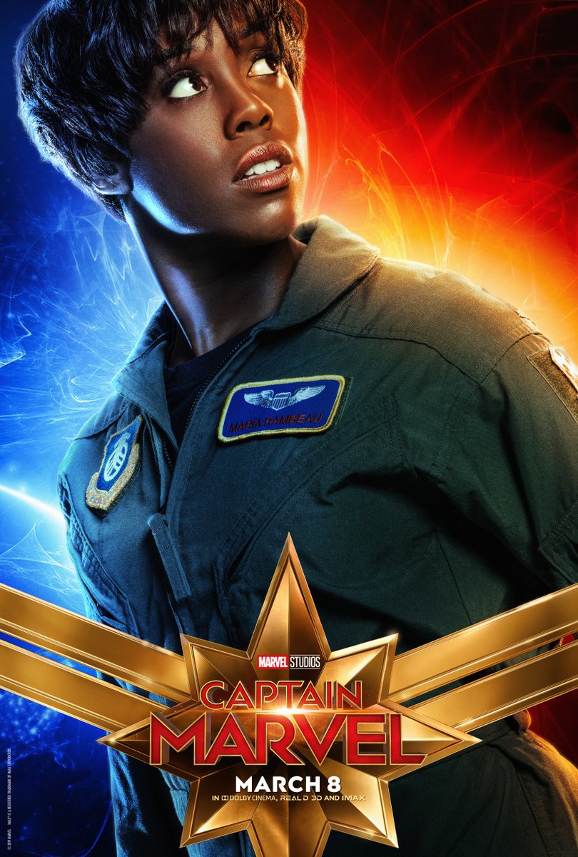Lashana Lynch as Maria Rambeau in Captain Marvel.