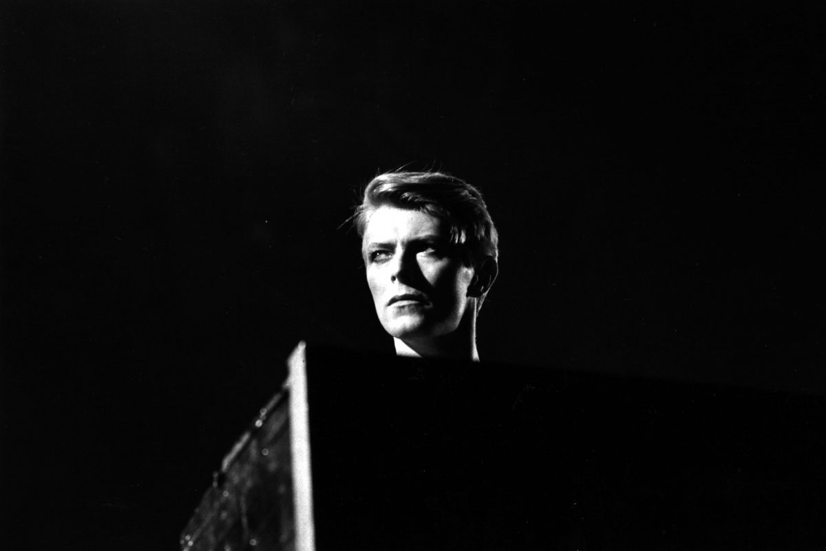 British pop singer David Bowie in concert at Earl's Court, London during his 1978 world tour.