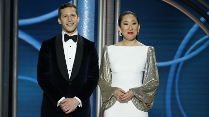 Andy Samberg and Sandra Oh host the 2019 Golden Globe Awards