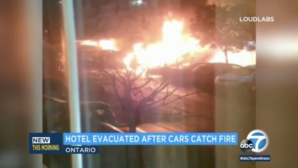 Anime Con hotel car fire