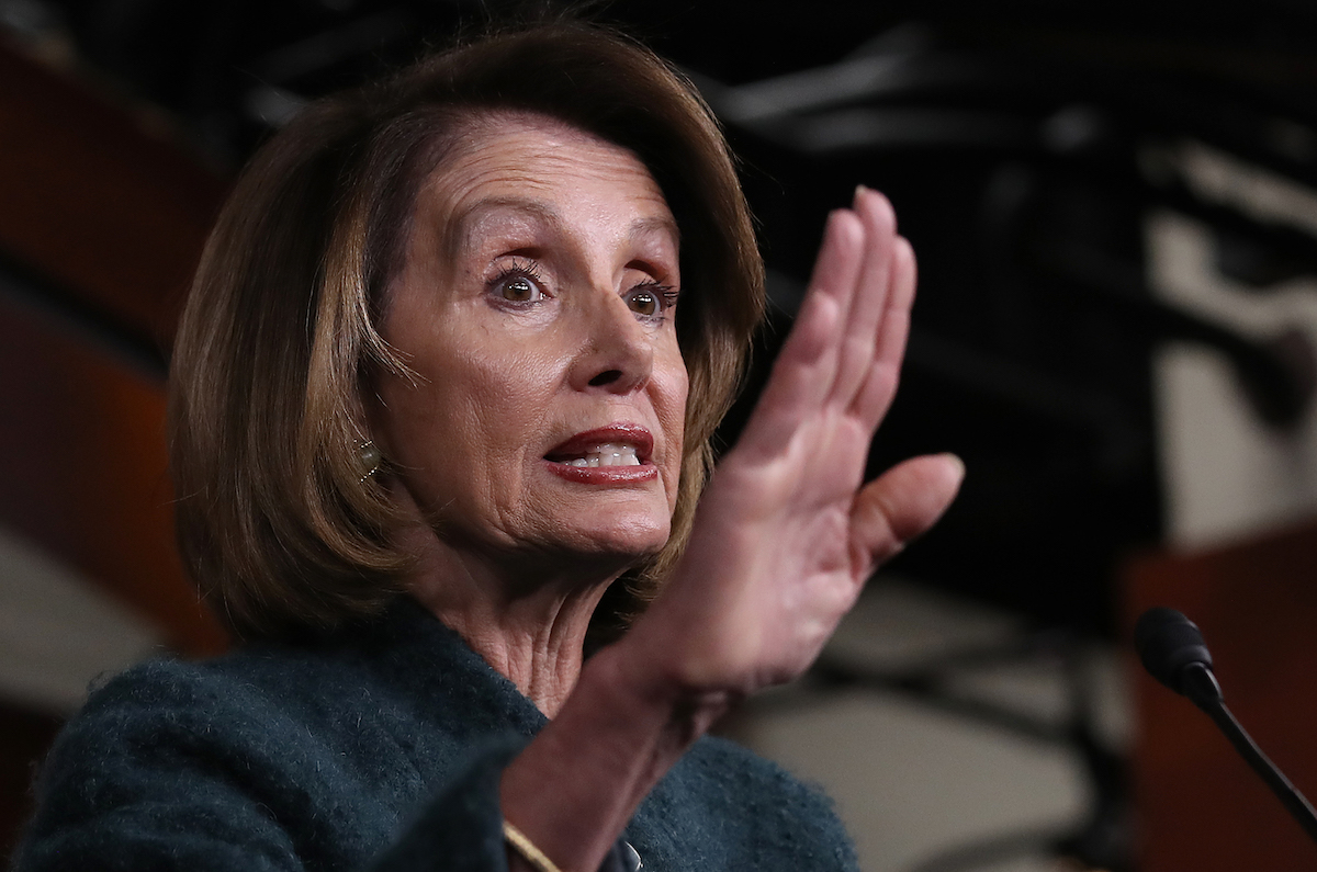 House Speaker Nancy Pelosi Holds Her Weekly News Conference On Capitol Hill