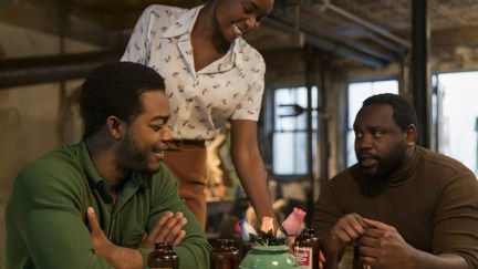 Brian Tyree Henry, Stephan James, and KiKi Layne in If Beale Street Could Talk (2018)