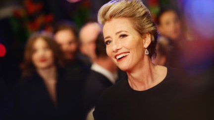 Emma Thompson attends the 'Alone in Berlin' (Jeder stirbt fuer sich) premiere during the 66th Berlinale International Film Festival Berlin at Berlinale Palace.