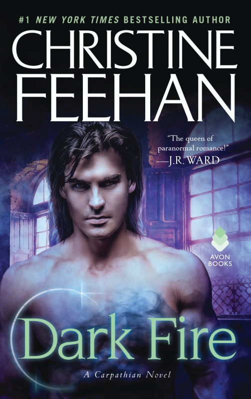 Cover of Dark Fire, a mm romance by Christine Feehan from Avon Books.