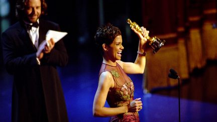 Oscar Winner Halle Berry Winner Accepts The Best Actress Academy Award For Her Performance In The Film 