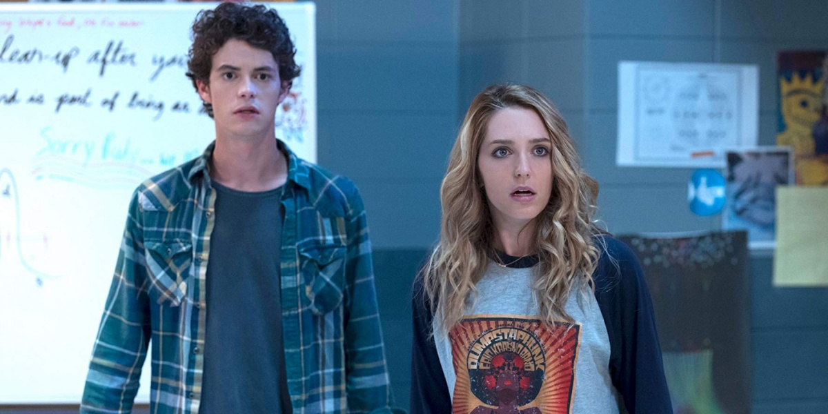Jessica Rothe and Israel Broussard in Happy Death Day 2U (2019)